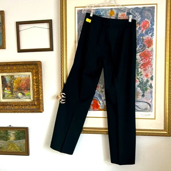 BANANA REPUBLIC 🍌VINTAGE🍌Black dress slacks Size 8 - Picture 2 of 7
